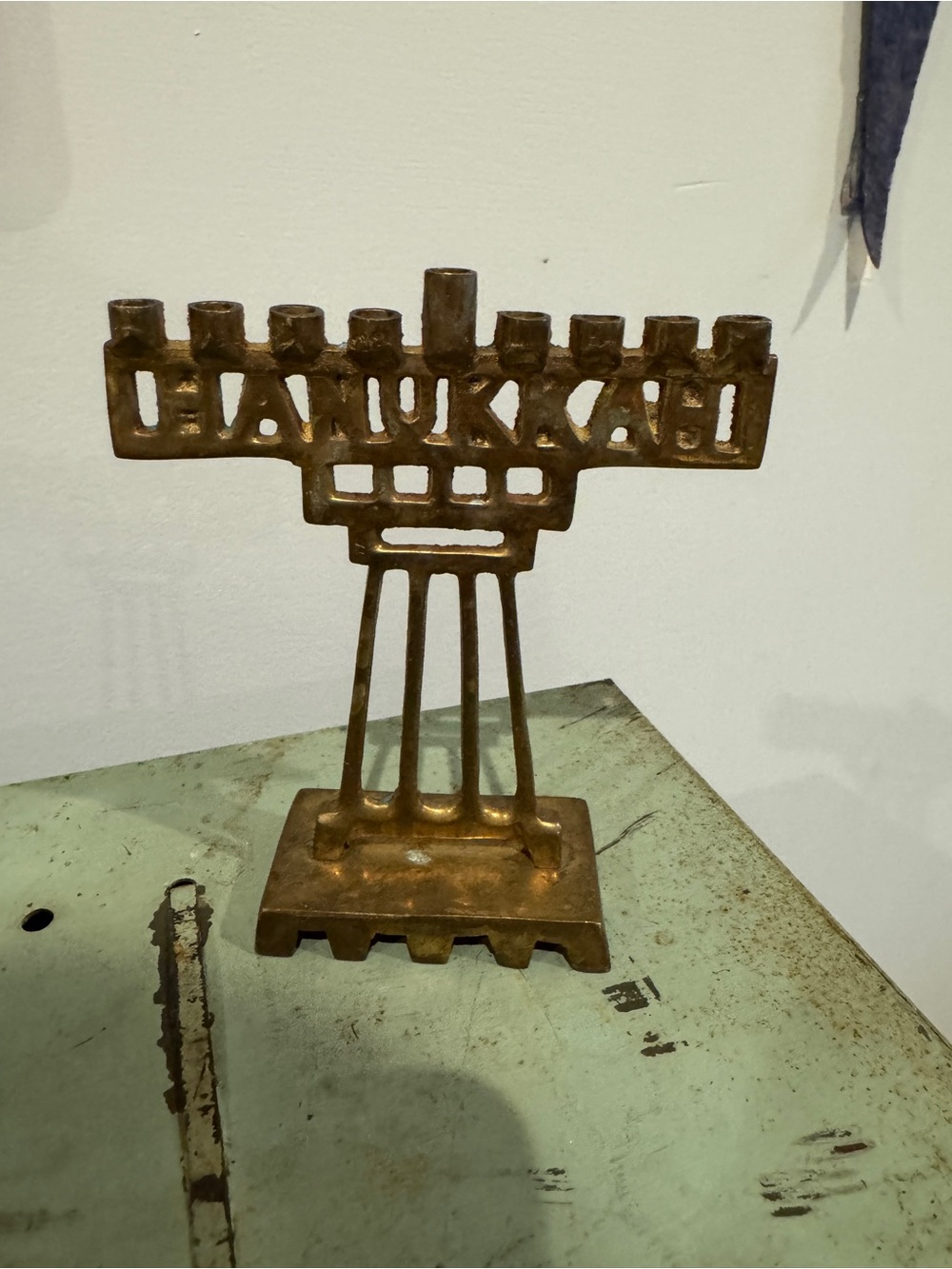 Vintage Menorah in Brass Finish India